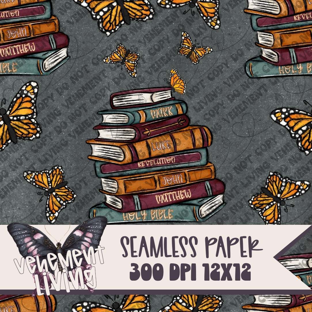 The Gospels & Butterflies Seamless Paper