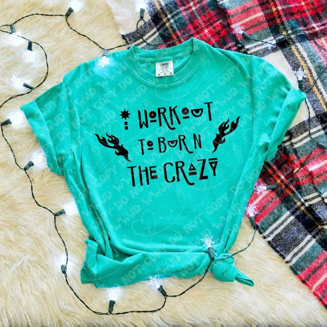 I Workout to Burn the Crazy digital design