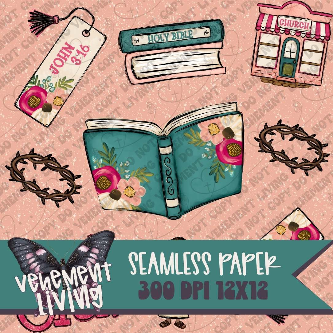 Jesus Book Club Seamless Paper