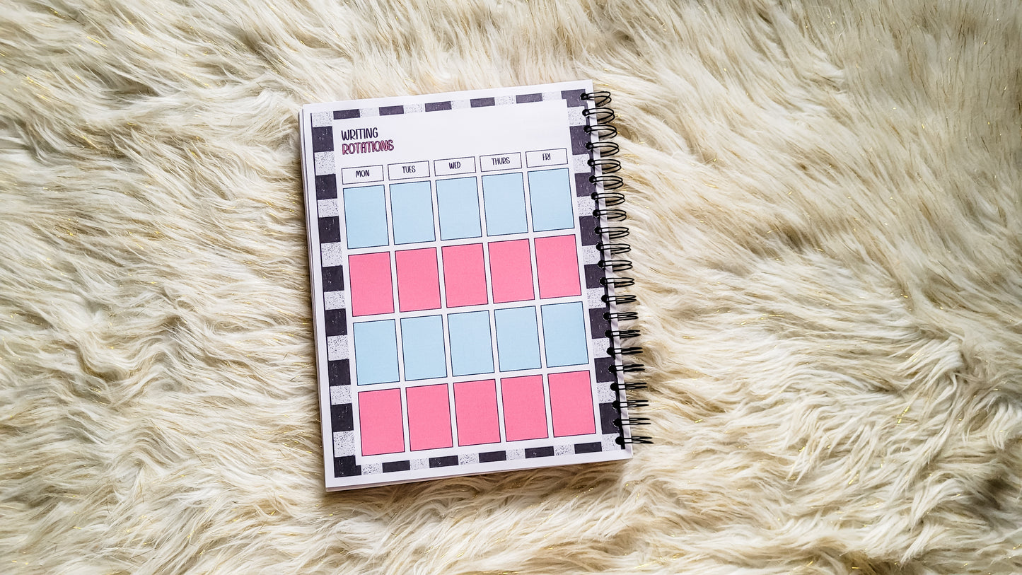 Checkered teacher vibes planner