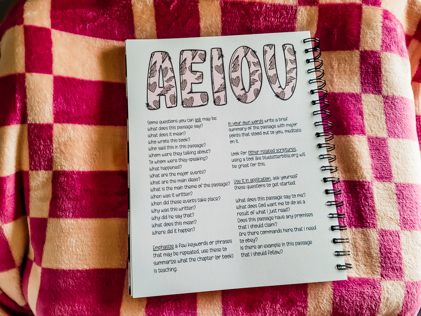 30 Day AEIOU Bible Study Log