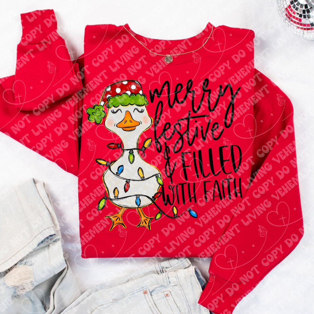 Merry Festive Filled With Faith digital design