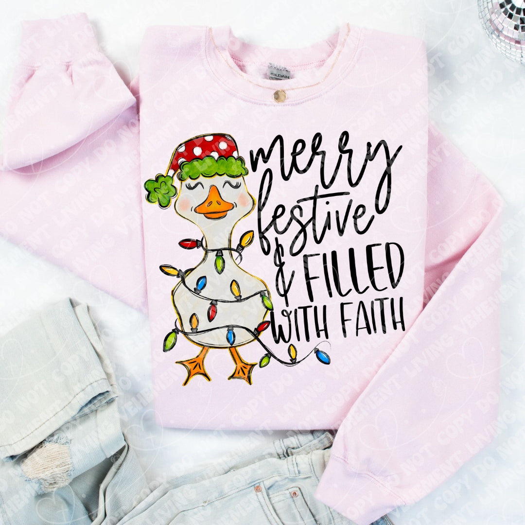 Merry Festive Filled With Faith digital design