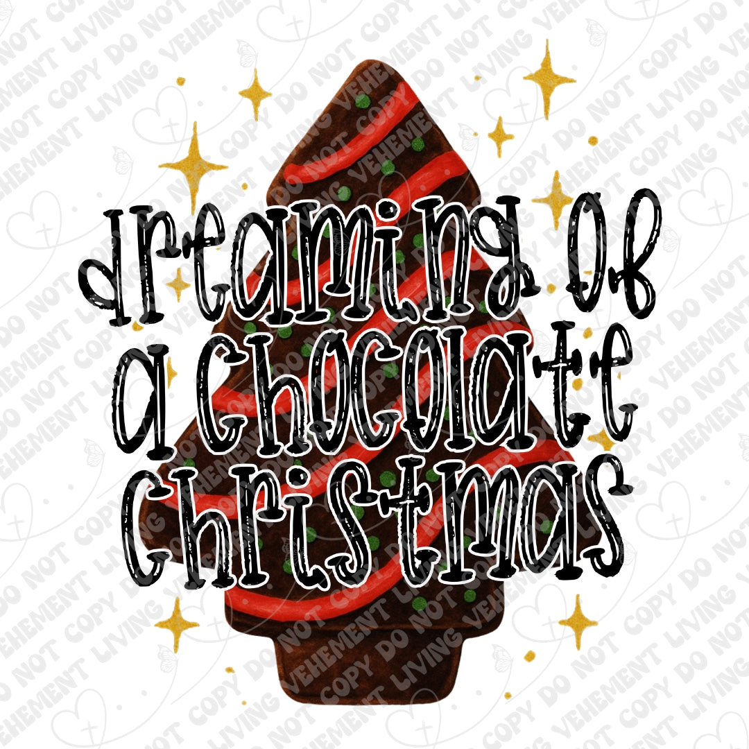 Dreaming of a Chocolate Christmas digital design
