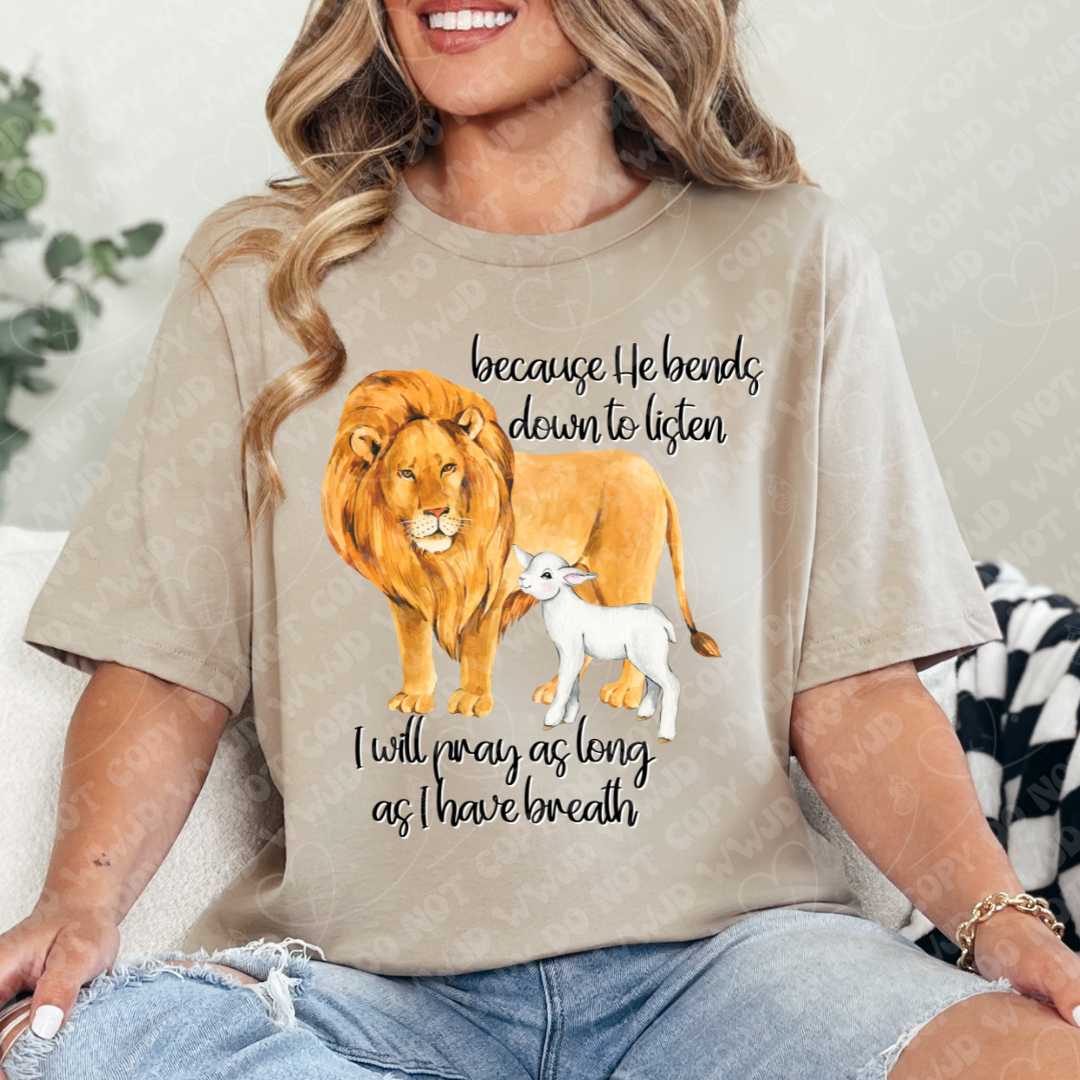 He Bends Down to Listen digital design