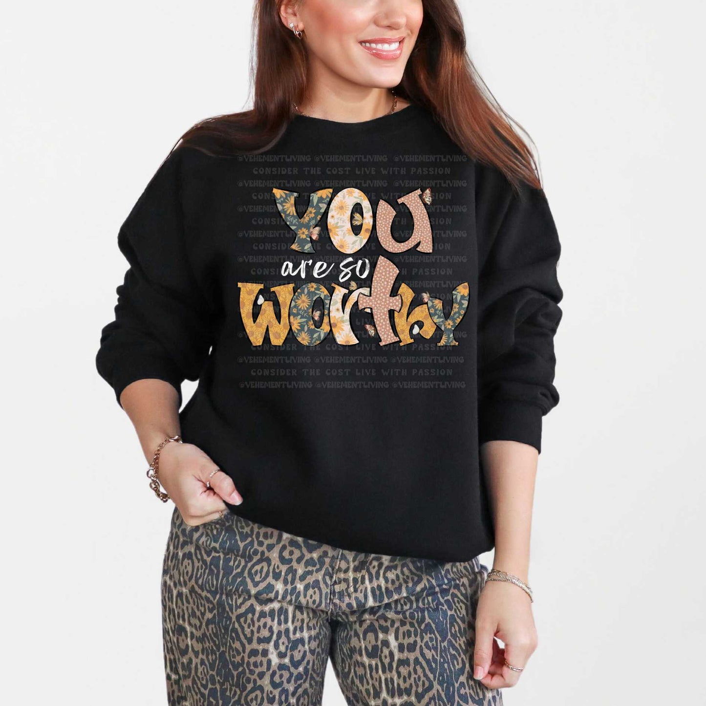 You Are Worthy Sunflowers digital download