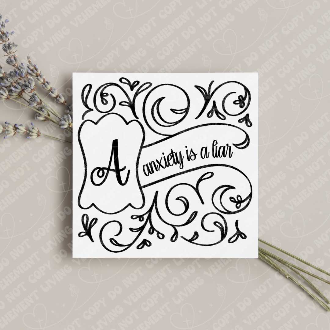 Anxiety is A Liar digital design