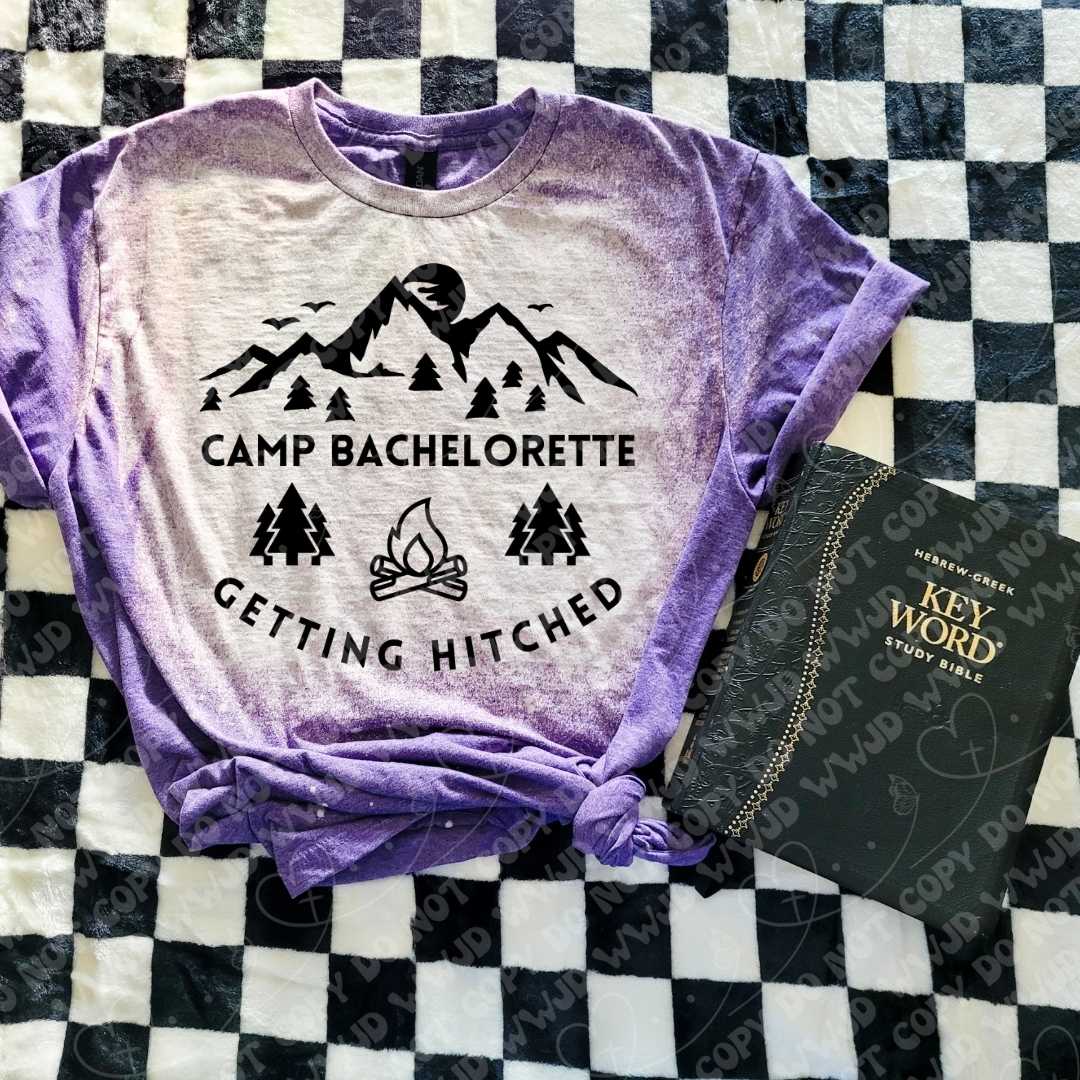 Camp Bachelorette Getting Hitched digital design