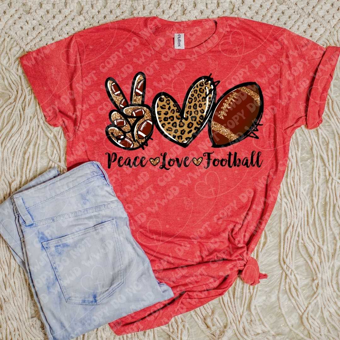 Peace Love Football digital design