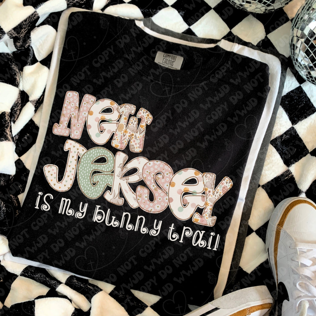 New Jersey is My Bunny Trail digital design