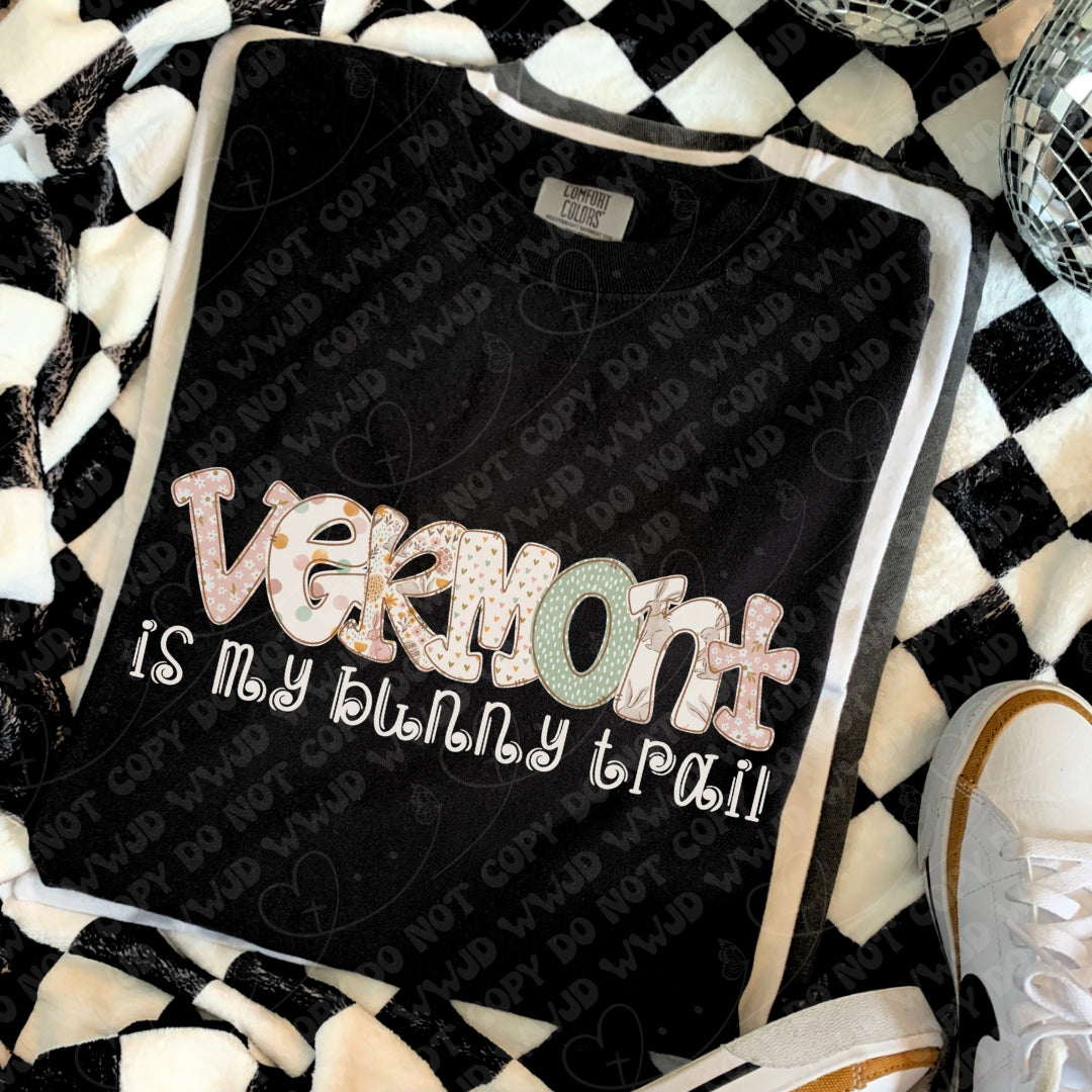 Vermont is My Bunny Trail digital design