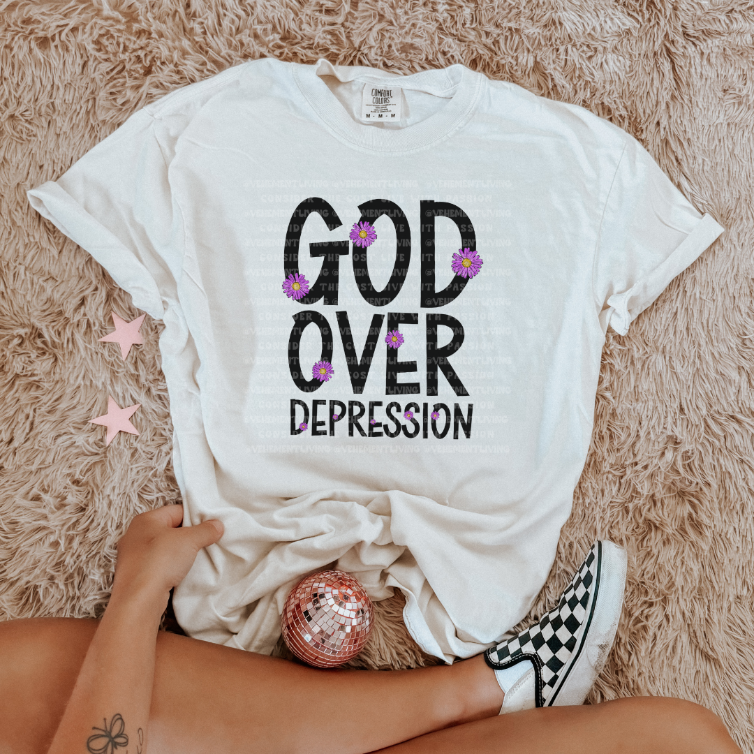 God Over Depression digital design