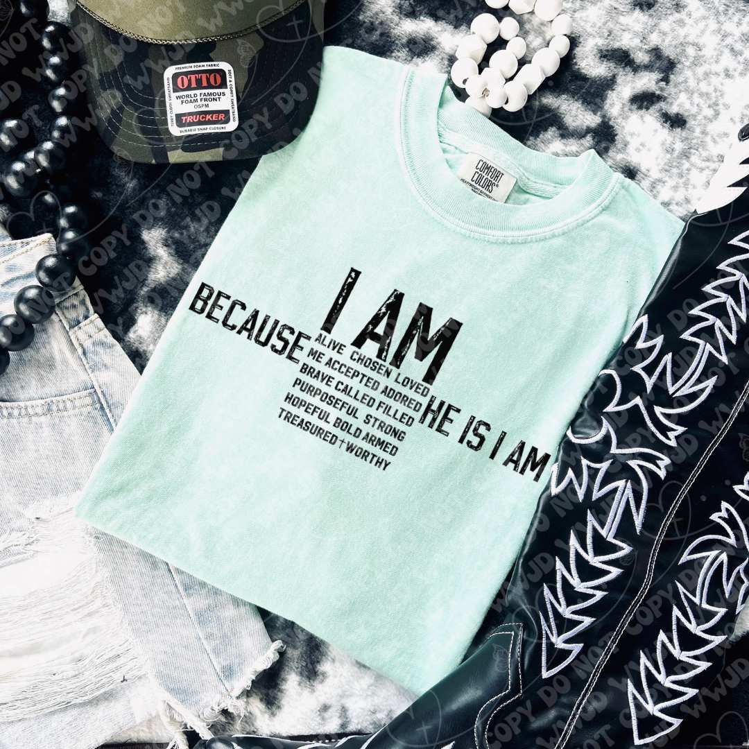 I Am Because He Is digital design