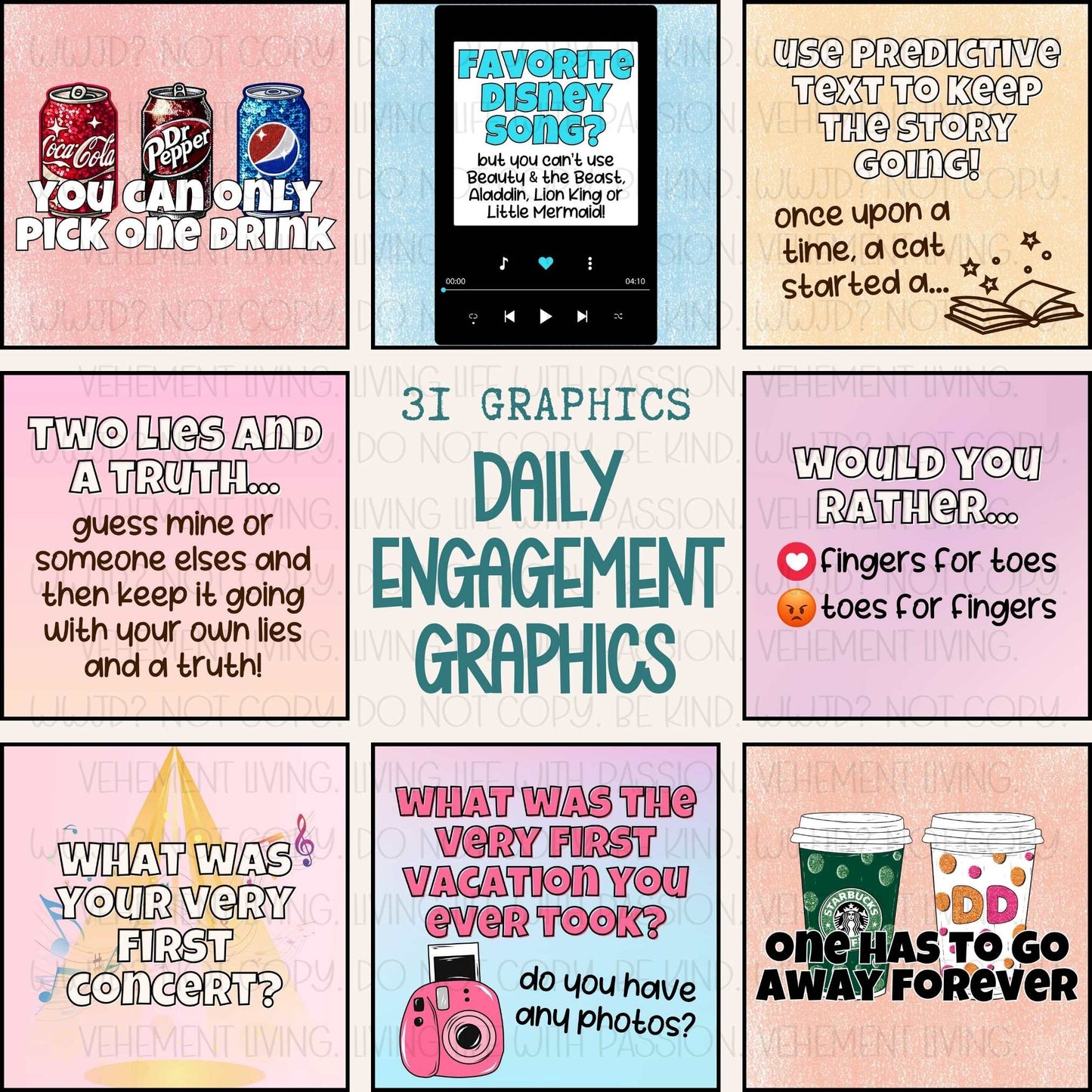 March 2025 Daily Engagement Graphics