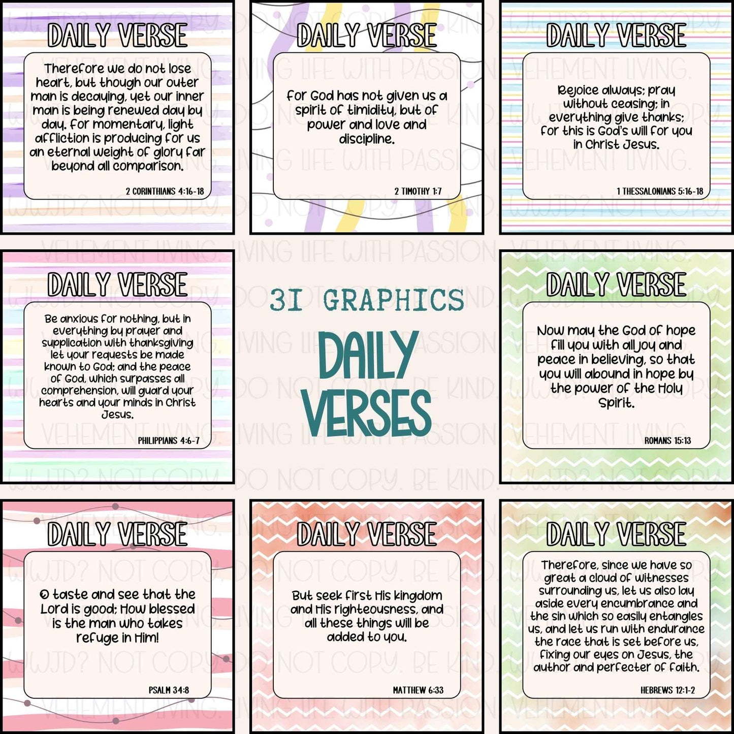 March 2025 Daily Bible Verses