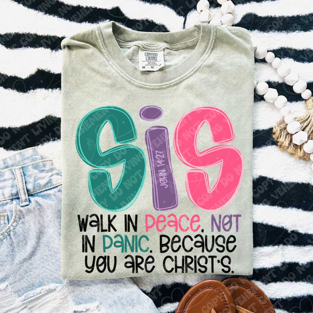 SIS Peace Not Panic digital design