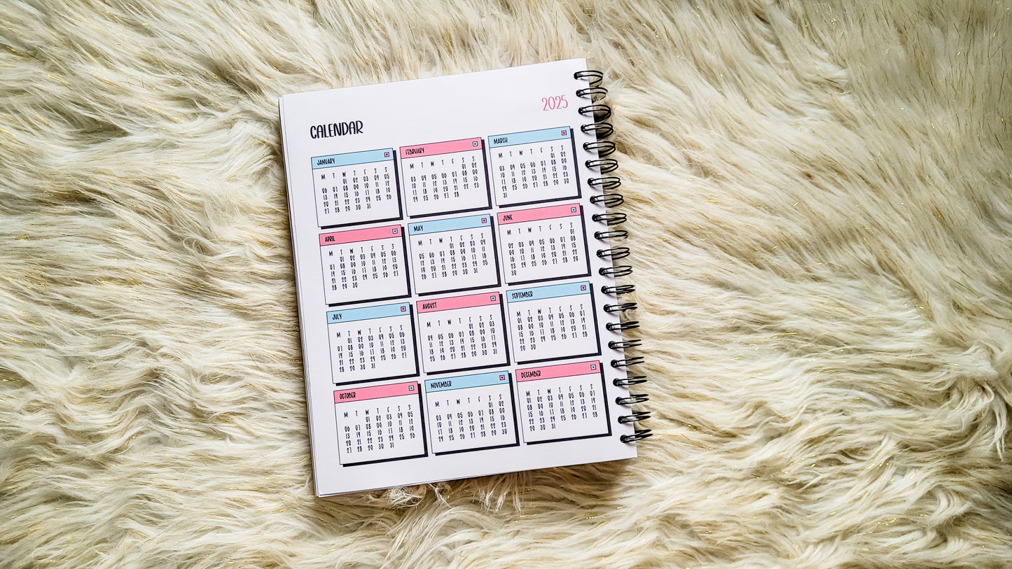Checkered teacher vibes planner
