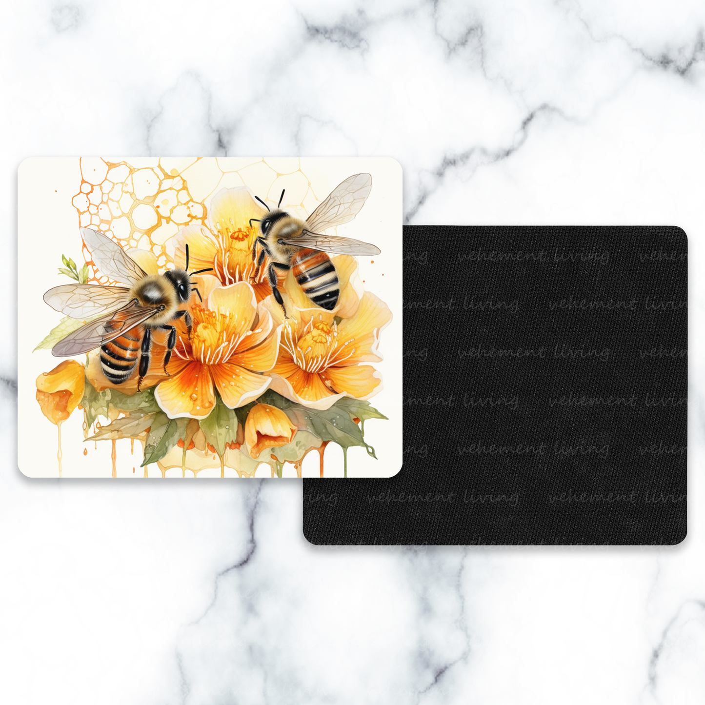 watercolor bees