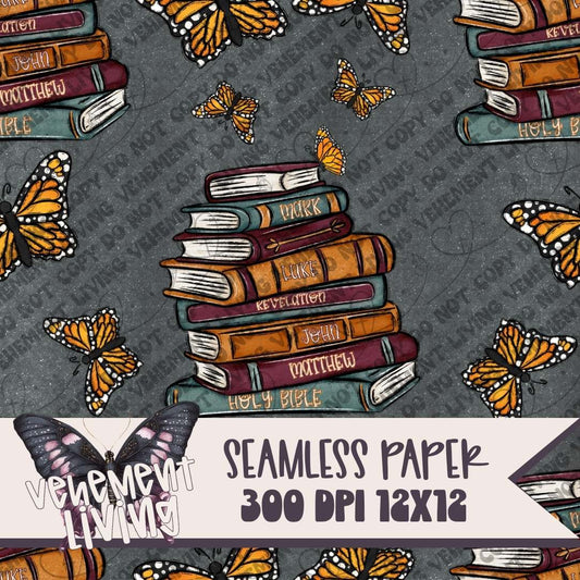 The Gospels & Butterflies Seamless Paper