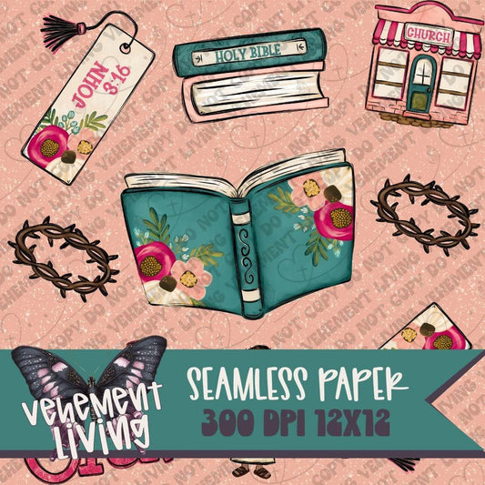 Jesus Book Club Seamless Paper