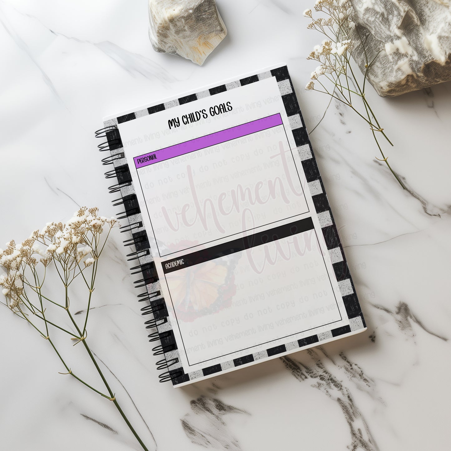 Homeschool Planner Homeschool Mom Life Checkered