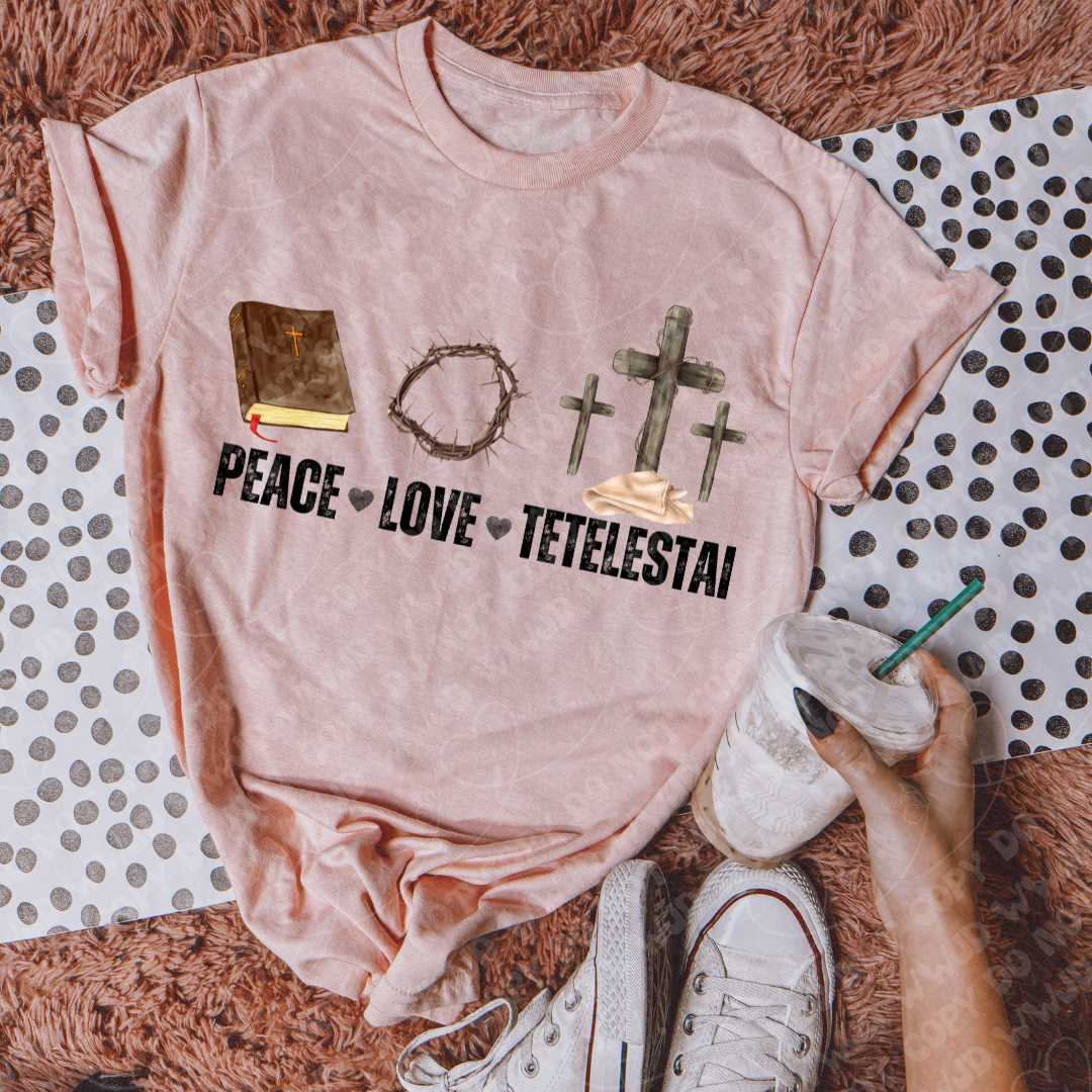 Peace Love Tetelestai digital design