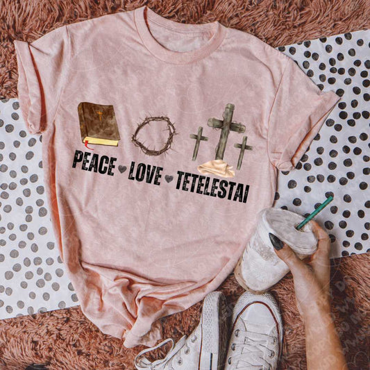 Peace Love Tetelestai digital design