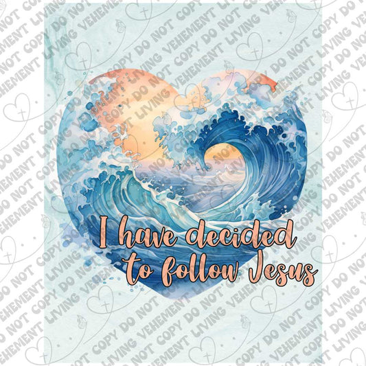 I Have Decided to Follow Jesus Notebook Cover digital design