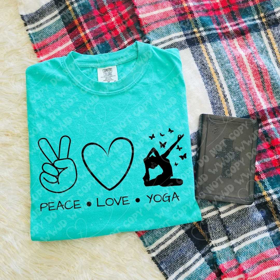 Peace Love Yoga digital design