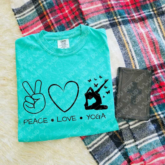 Peace Love Yoga digital design
