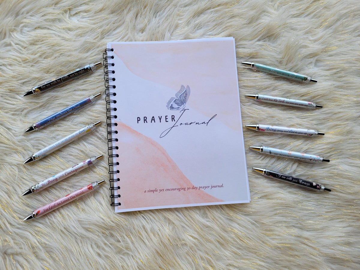 30-day Christian entrepreneur prayer journal, spiral-bound faith-based business devotional notebook