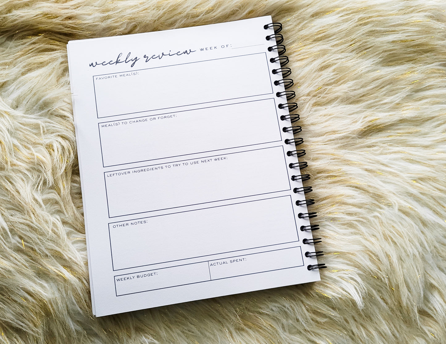 16 Week Meal Planning Journal