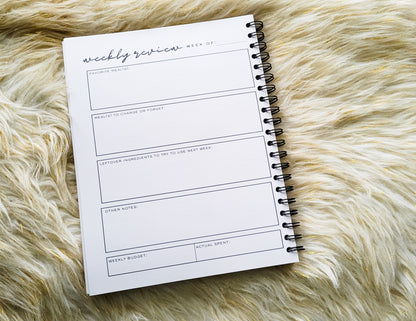 16 Week Meal Planning Journal