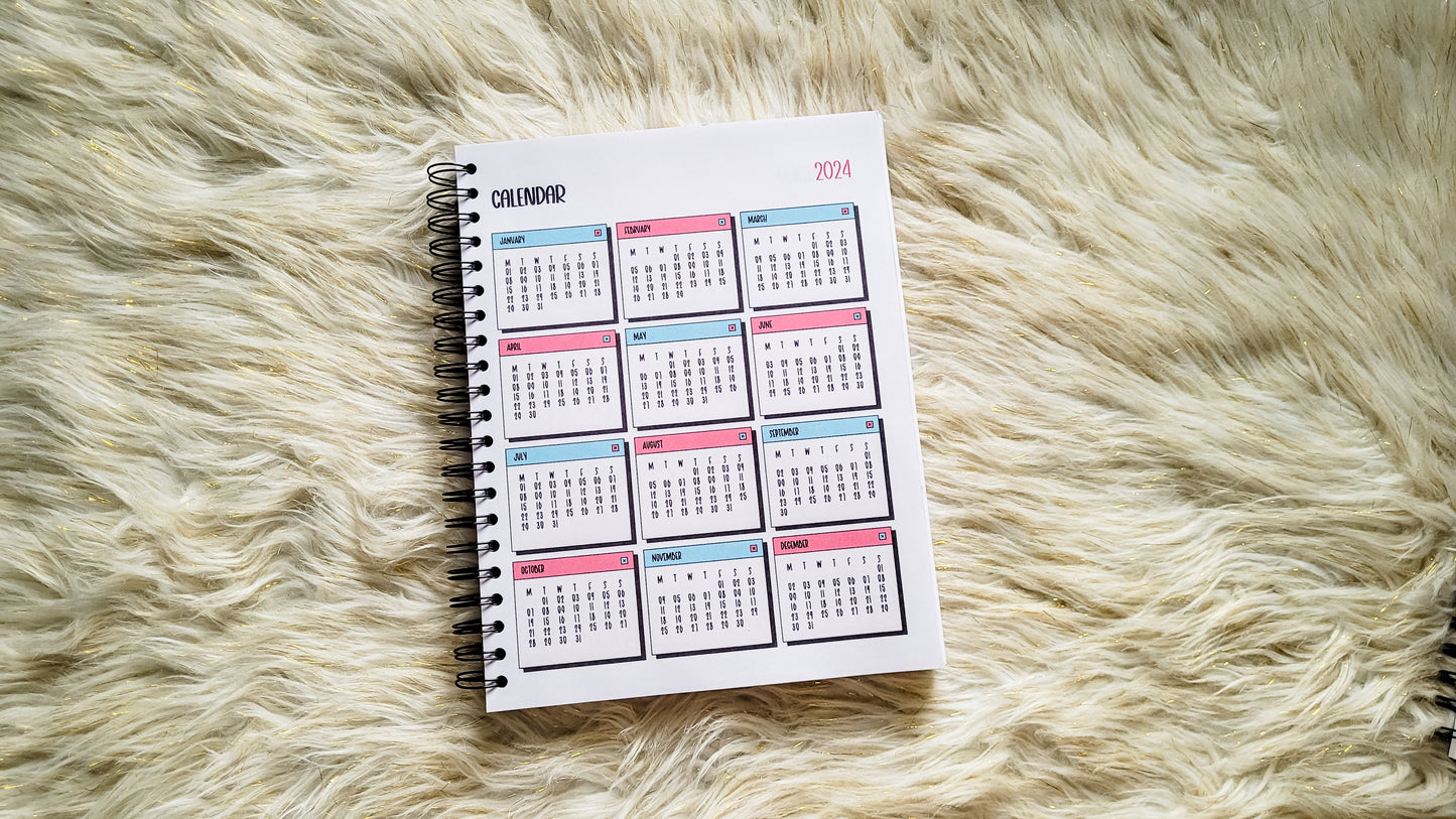 Checkered teacher vibes planner