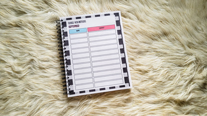 Checkered teacher vibes planner