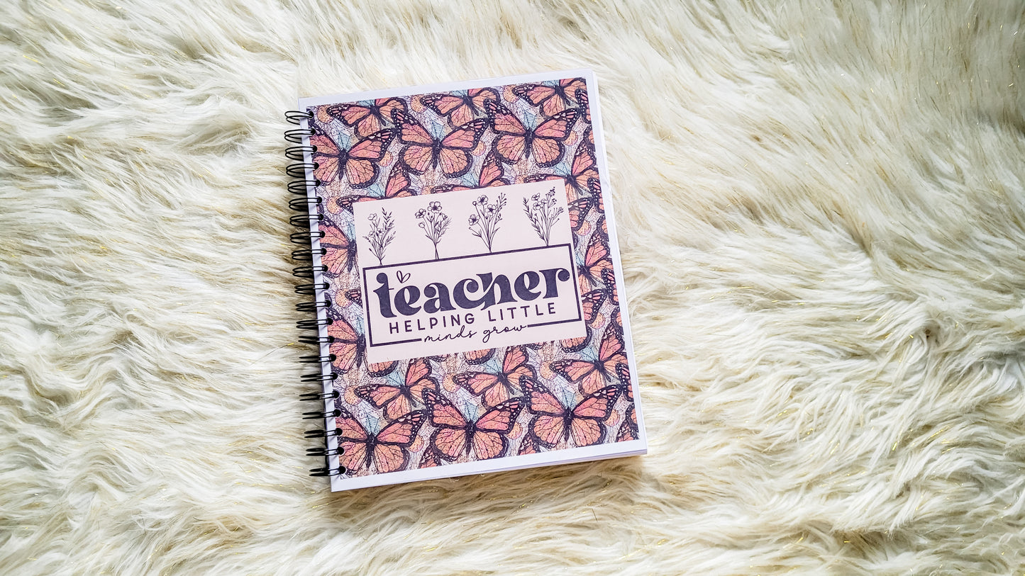 teacher helping little minds grow planner