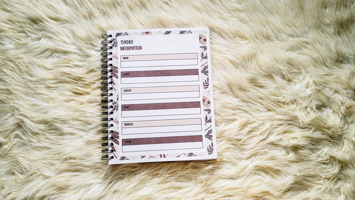 teacher checkered pencil planner