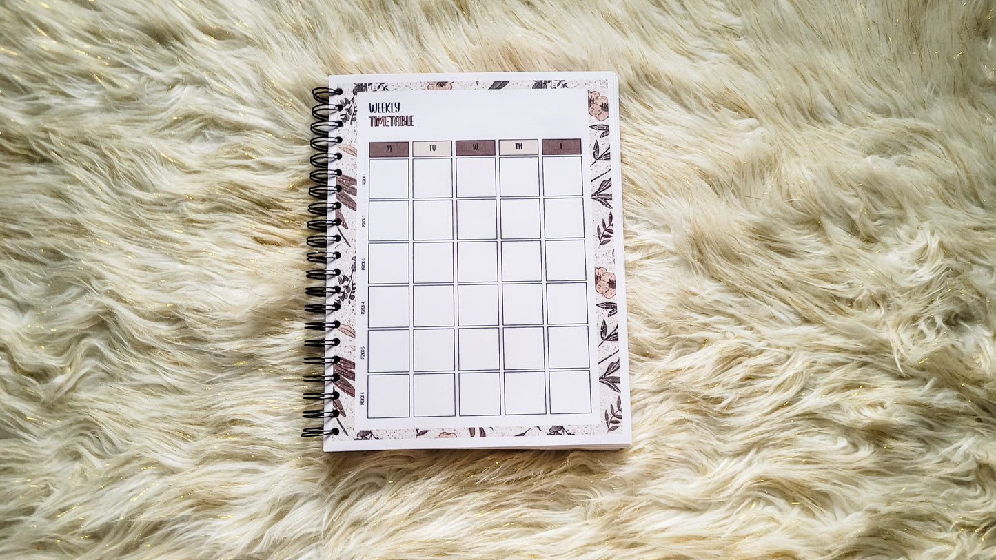 teacher checkered pencil planner