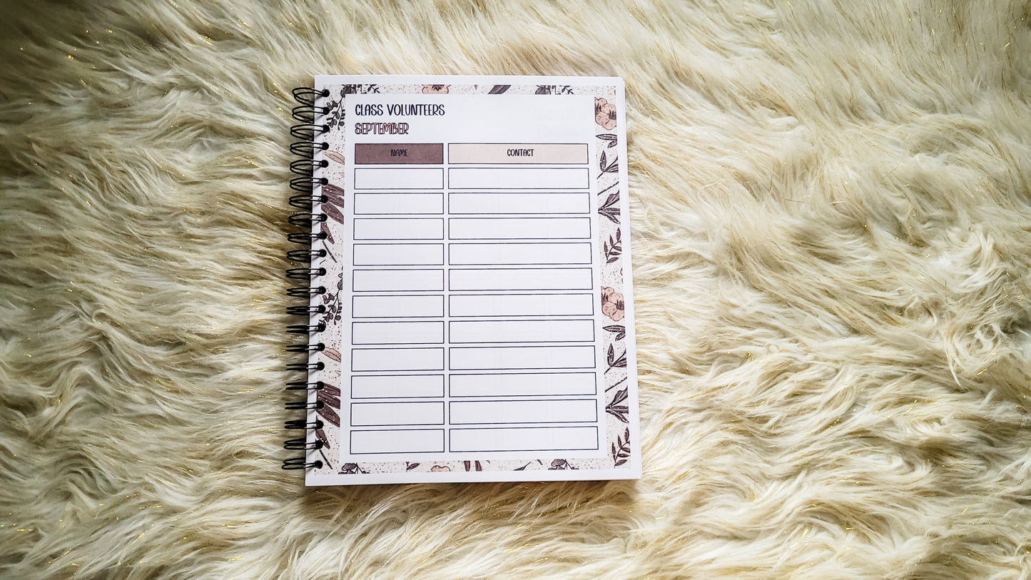 teacher checkered pencil planner