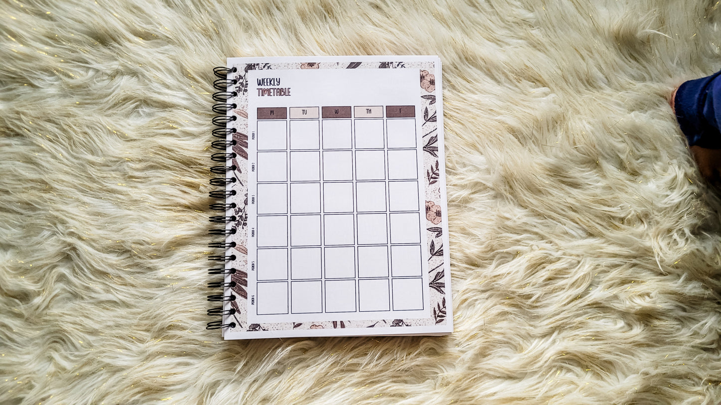 teacher checkered pencil planner
