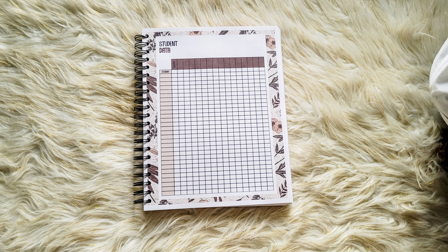 teacher checkered pencil planner