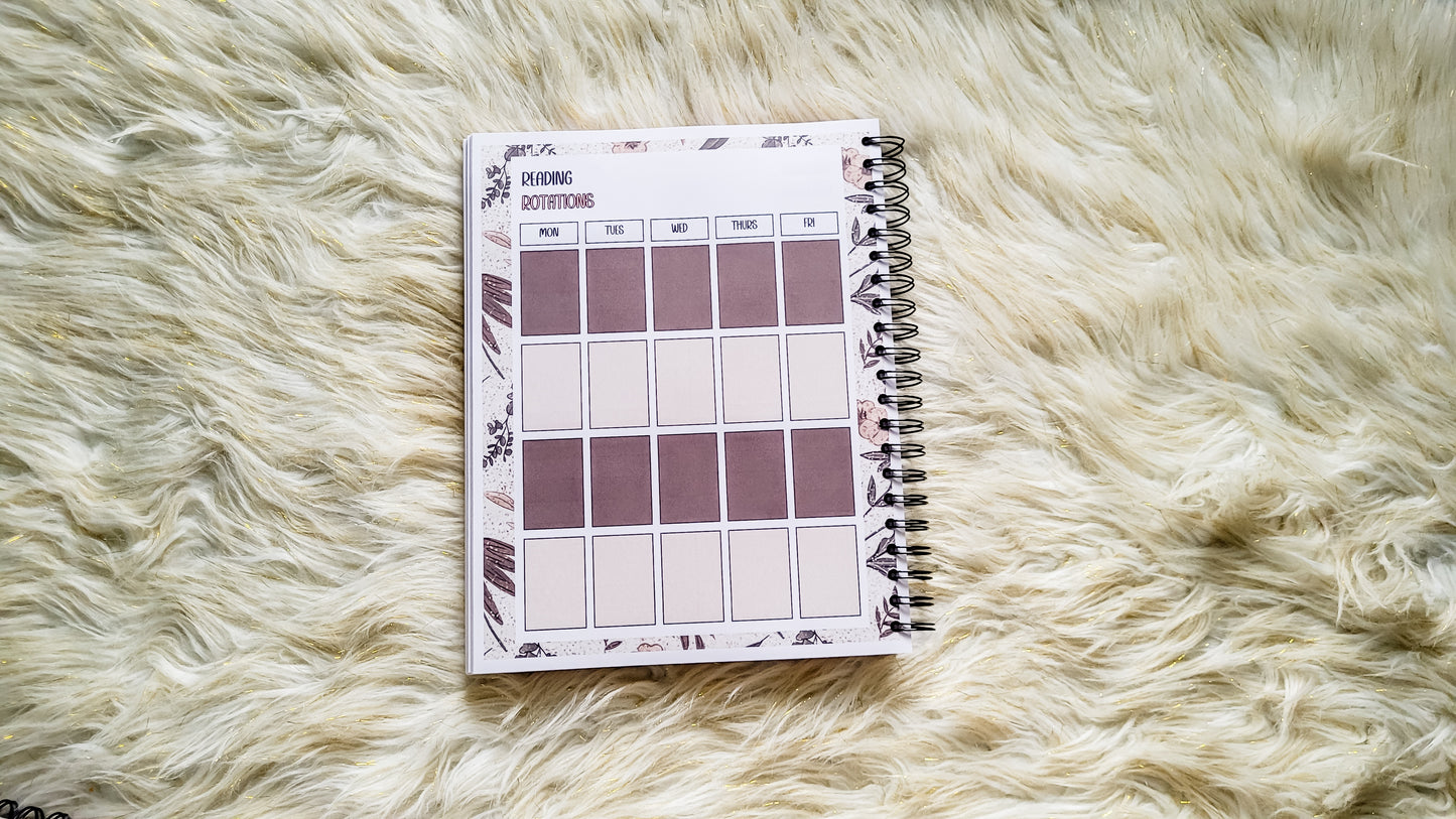 teacher checkered pencil planner