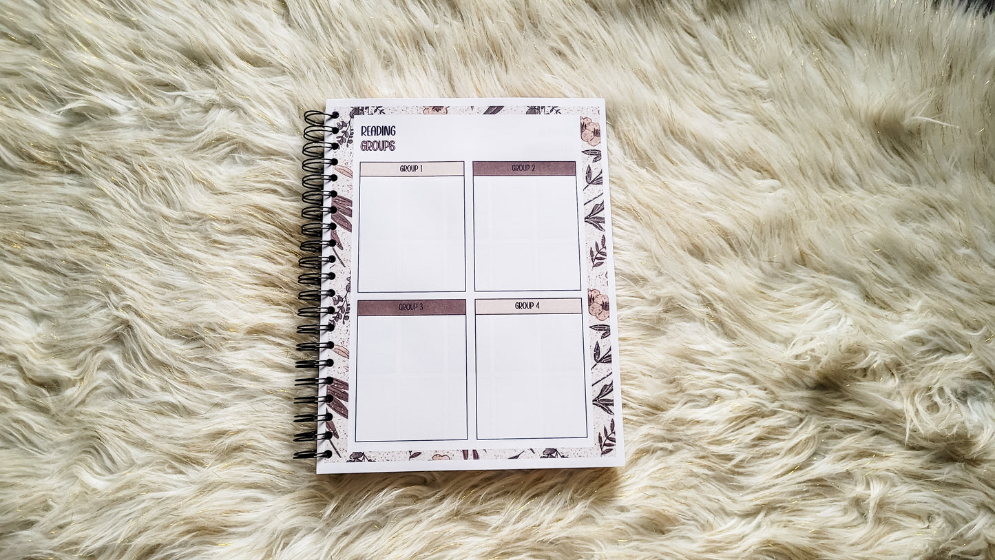 teacher checkered pencil planner