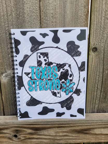 Cowhide Cover: Texas Strong Notebook