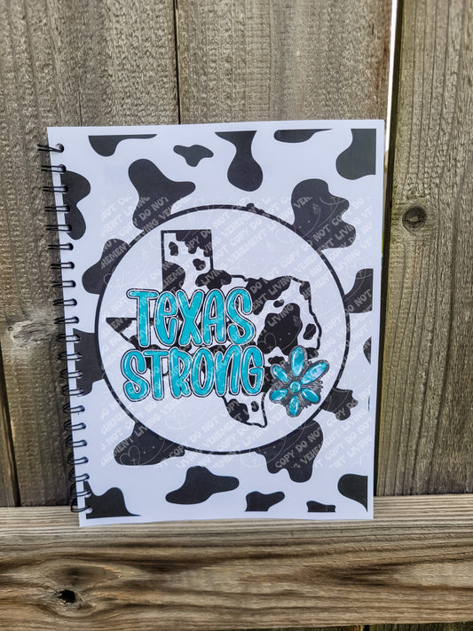 Cowhide Cover: Texas Strong Notebook