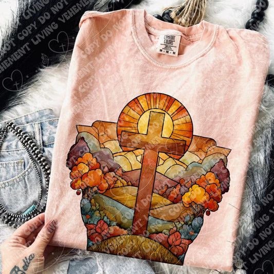 Stained Glass Cross digital design