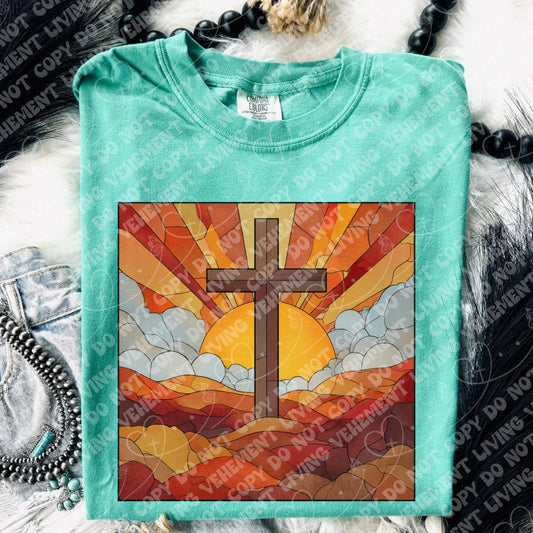 Stained Glass Cross digital design