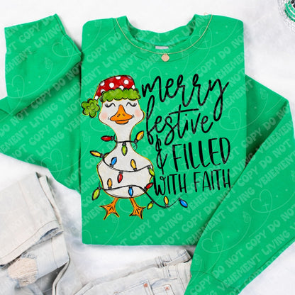 Merry Festive Filled With Faith digital design
