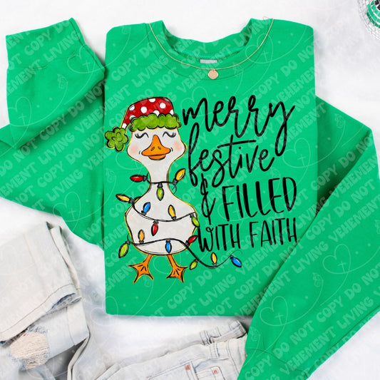 Merry Festive Filled With Faith digital design