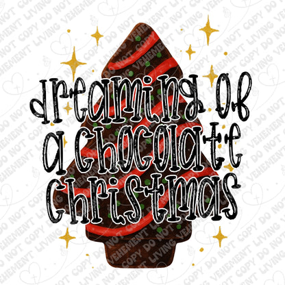 Dreaming of a Chocolate Christmas digital design